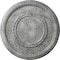 Ekena Millwork Federal Roped Large Medallion (Canopies up to 7 3/4"), 17 3/8"OD x 1 1/8"P, Ultra Pure White Crackle CM17FEUWC - alternate 1